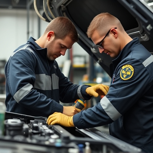auto technician working