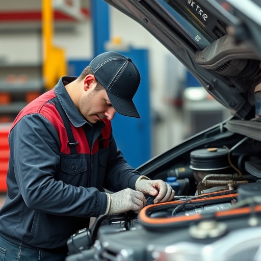auto technician working