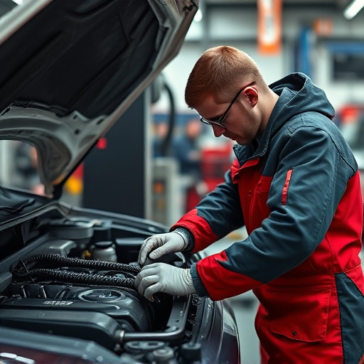 auto technician working