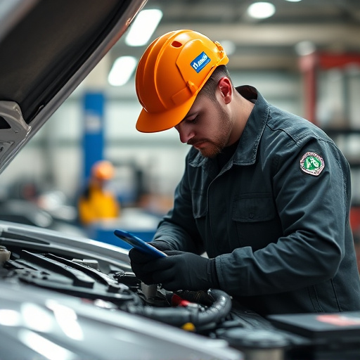 auto technician working
