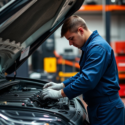 auto technician working
