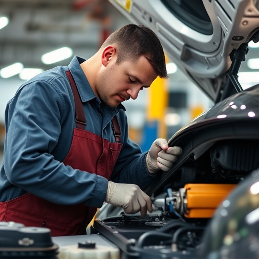 auto technician working