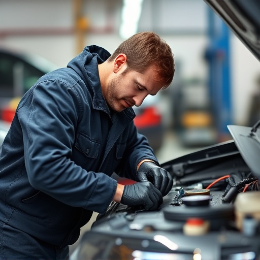 auto technician working