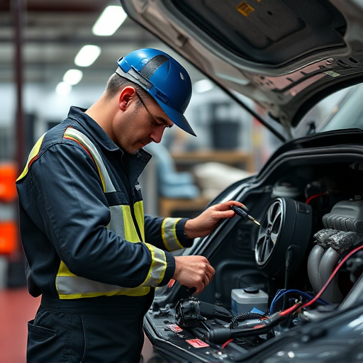 auto technician working