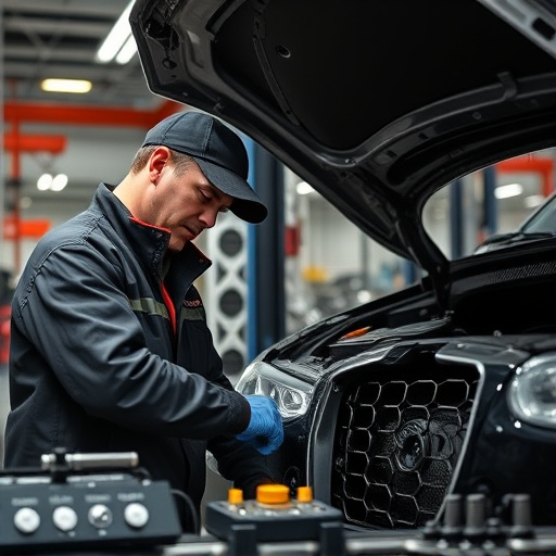 auto technician working