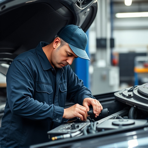 auto technician working