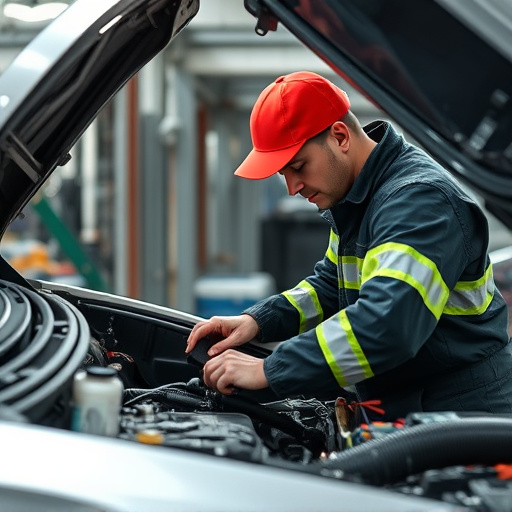 auto technician working