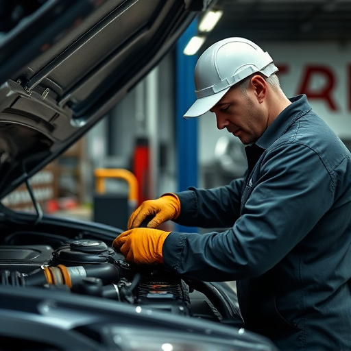 auto technician working