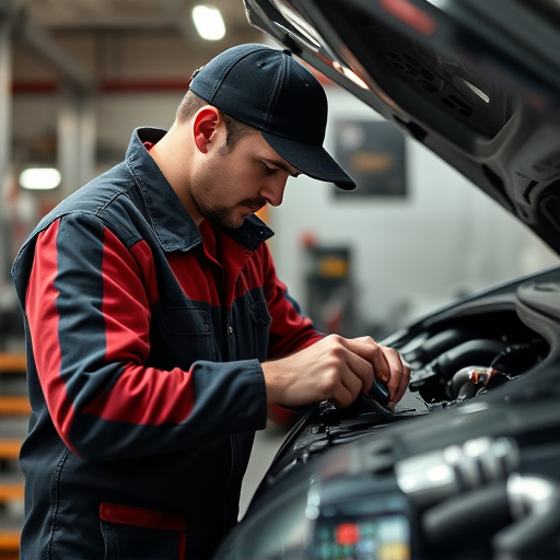 auto technician working