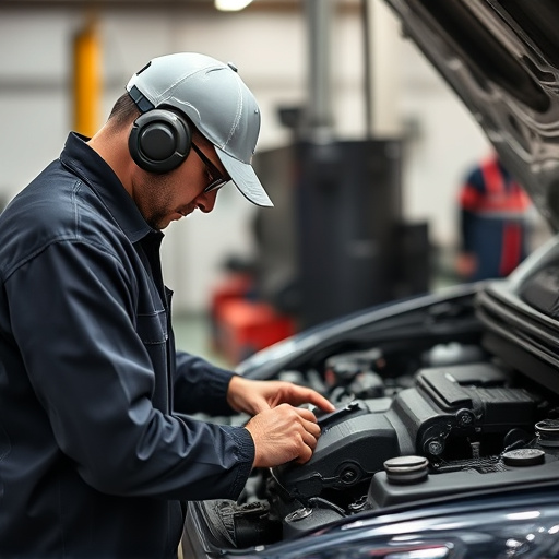 auto technician working