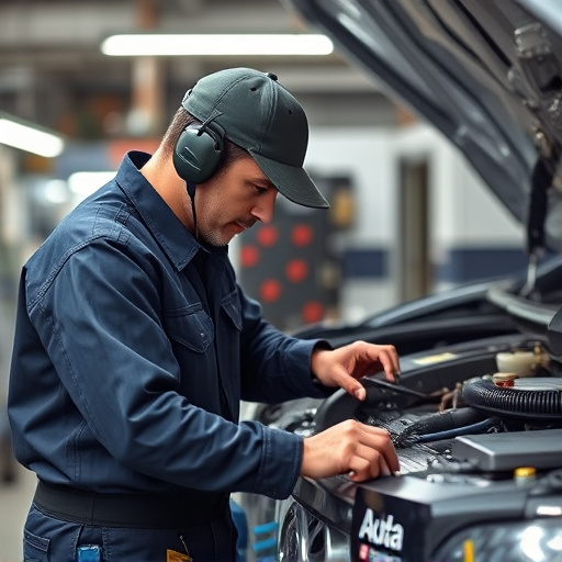 auto technician working