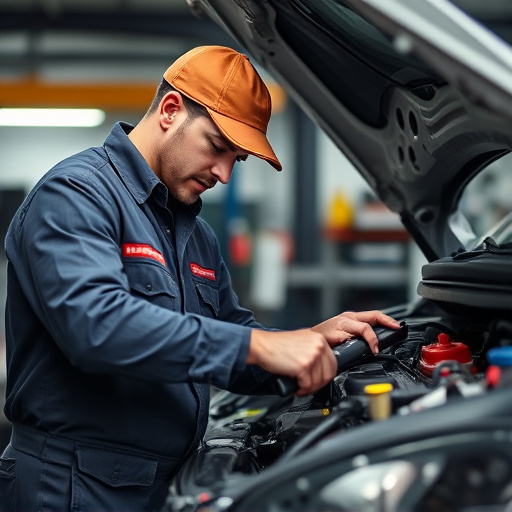 auto technician working