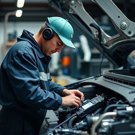 auto technician working