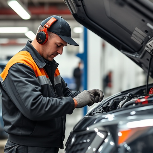auto technician working