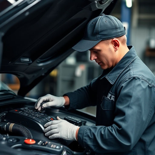 auto technician working