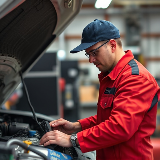auto technician working