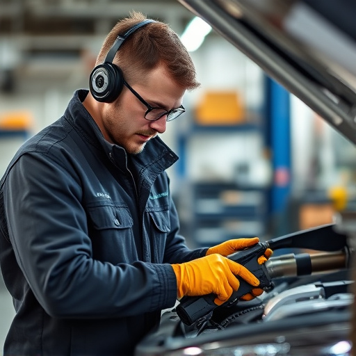 auto technician working