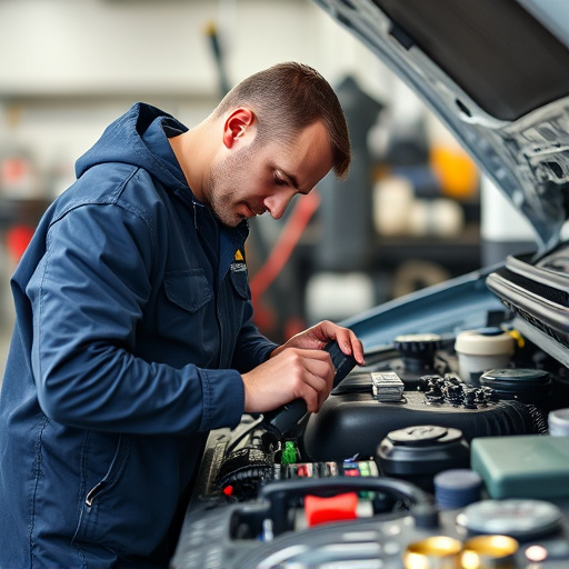 auto technician working