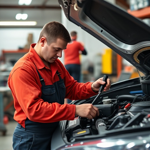 auto technician working
