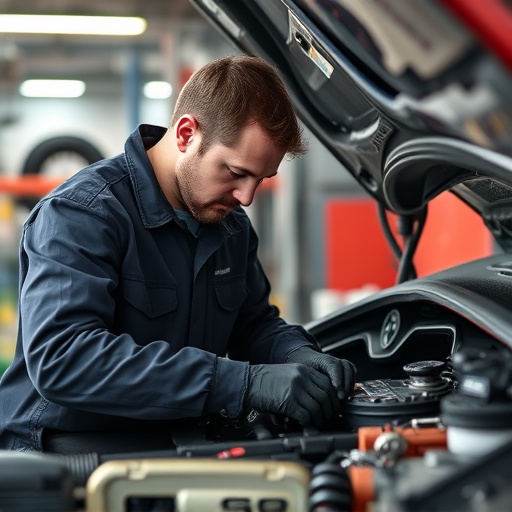 auto technician working