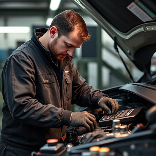 auto technician working