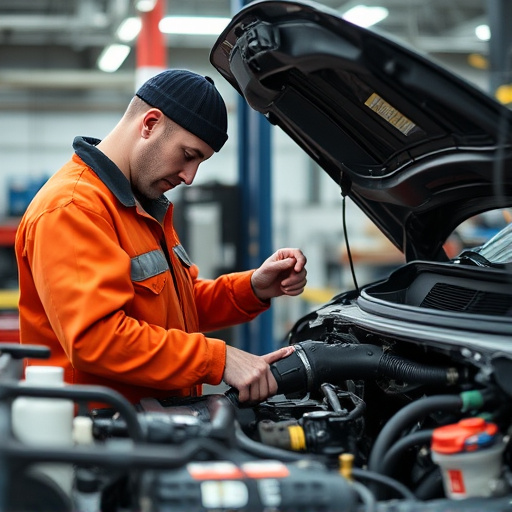auto technician working