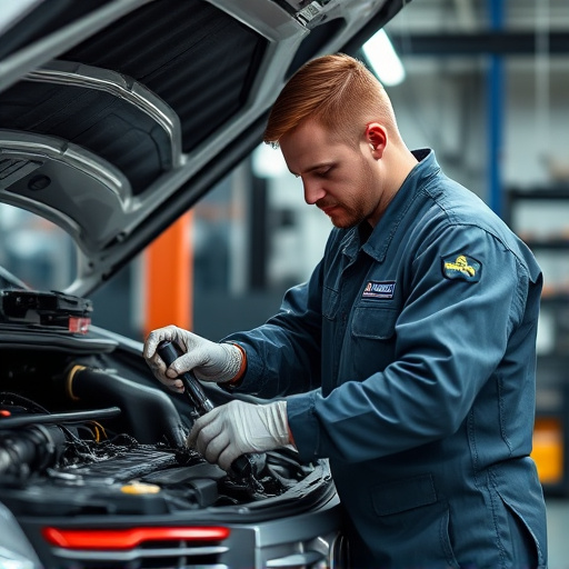 auto technician working