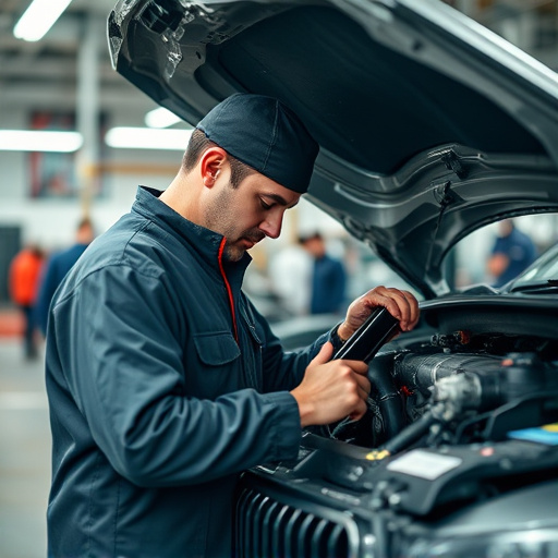 auto technician working