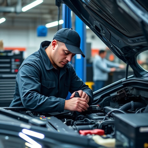 auto technician working