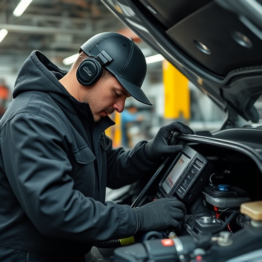 auto technician working