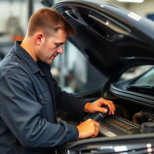 auto technician working