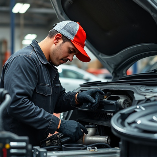 auto technician working