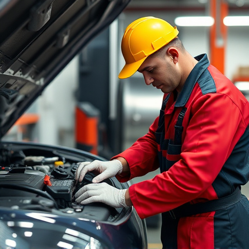 auto technician working