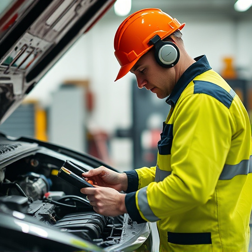 auto technician working