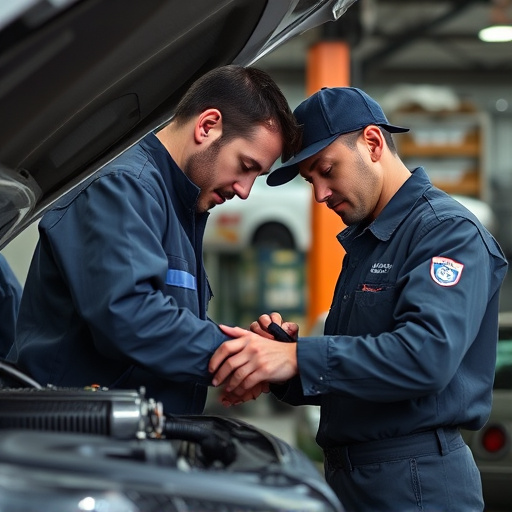 auto technician working