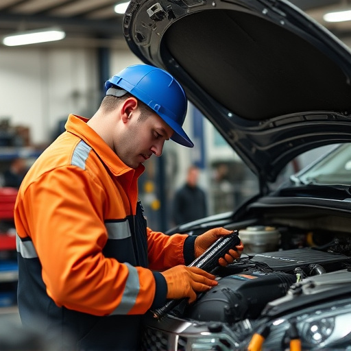 auto technician working
