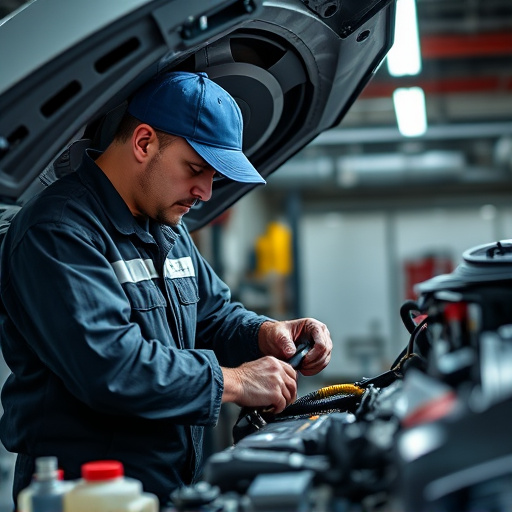 auto technician working