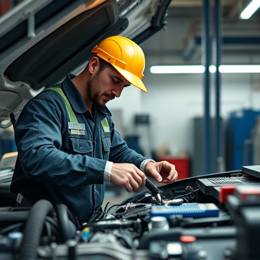 auto technician working
