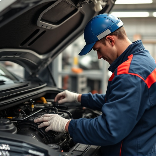 auto technician working