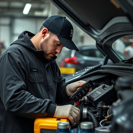 auto technician working