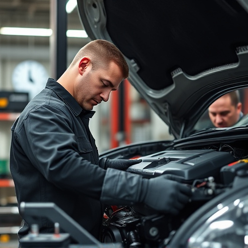 auto technician working