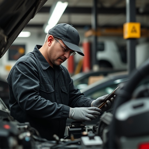 auto technician working