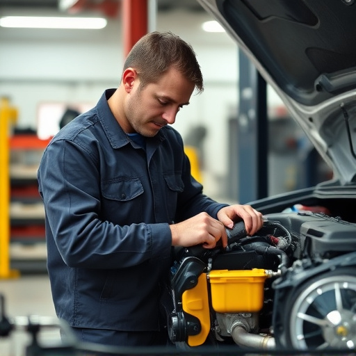 auto technician working