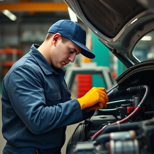 auto technician working