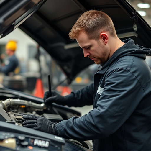 auto technician working