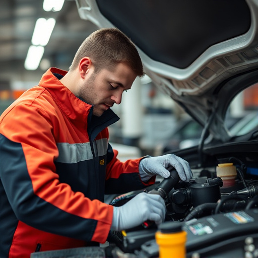 auto technician working