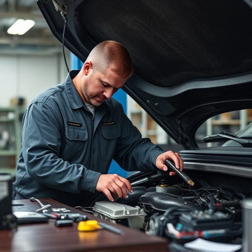 auto technician working