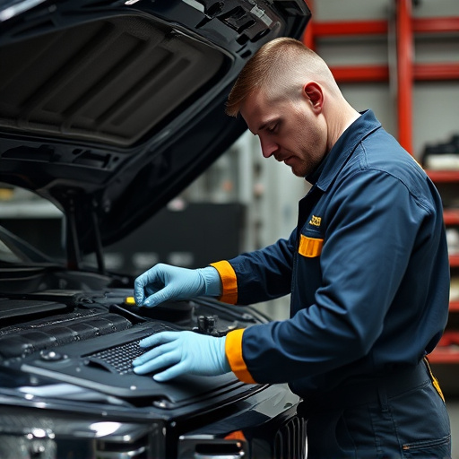 auto technician working
