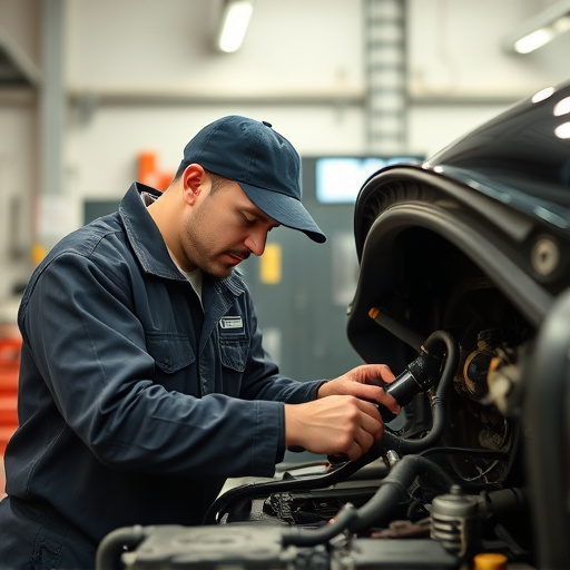 auto technician working