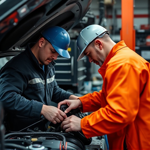 auto technician working